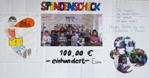 Scheck der Schüler der Grundschule Grimma